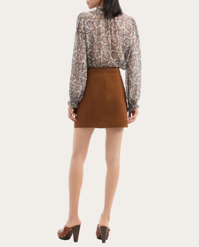 Thumbnail 2 de Veronica Beard Falda corta Norwood de ante