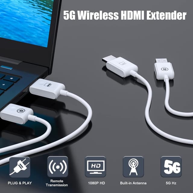 Detalle de PWAY Wireless HDMI 30M transmitter and receiver