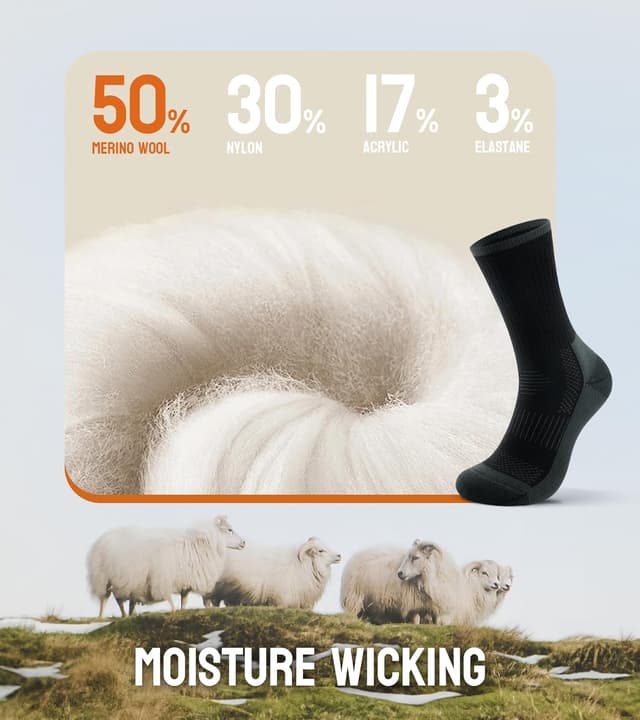 Thumbnail 3 de TANSTC Merino Wool Thermal Socks 3 Pairs