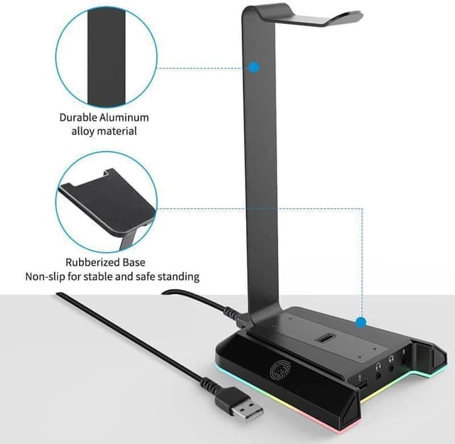 Detalle 2 de EKSA Soporte para Auriculares RGB 7.1