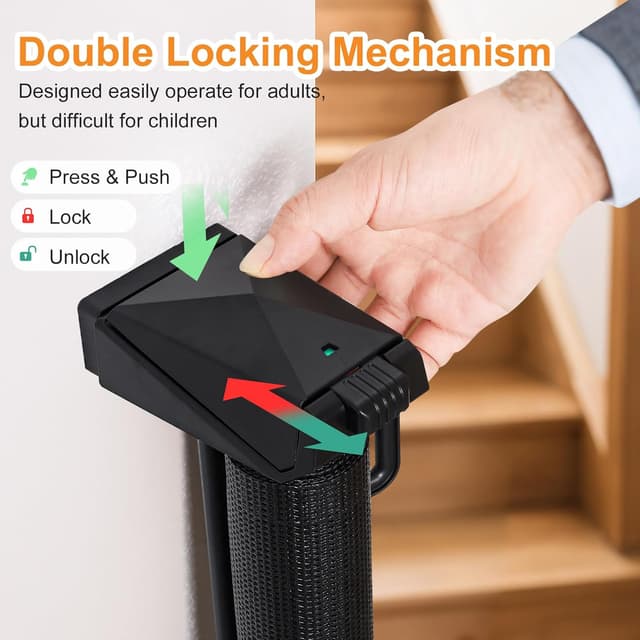 Thumbnail 4 de Retractable Safety Gate 150 cm extra-wide for stairs ๐ช