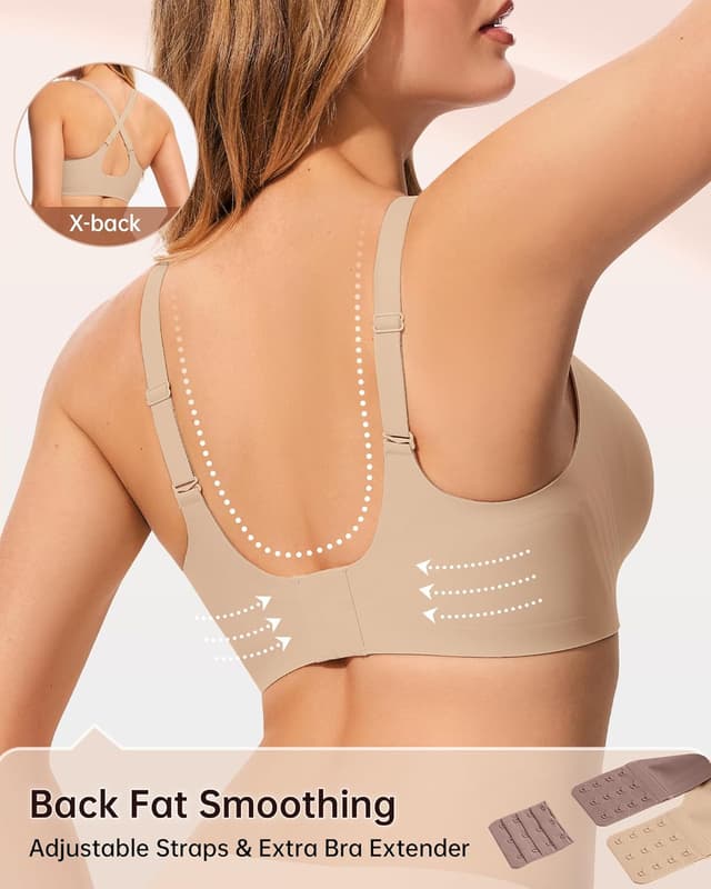 Detalle 2 de LetsJoli Wireless Push Up Bra, Jelly Strip