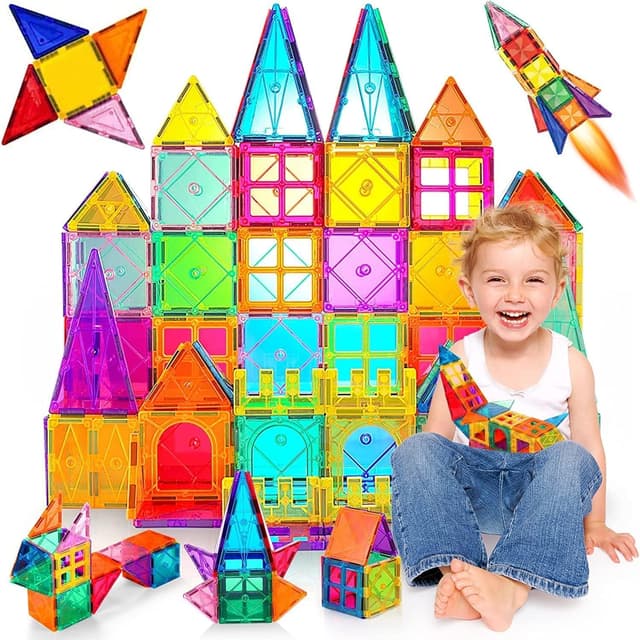 Imagen de Costruzioni Magnetici per Bambini 80 Pezzi Set 3D en OfertitasTOP