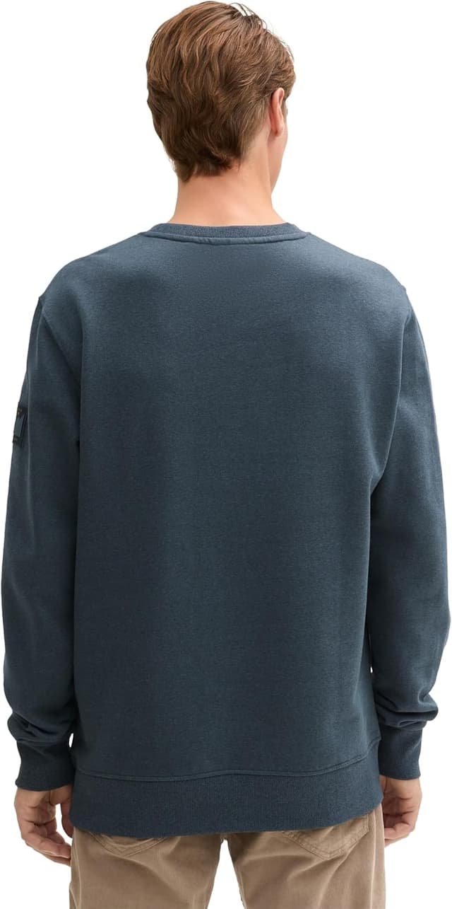 Detalle de Maglia da tuta uomo Tom Tailor 1044007 in felpa girocollo