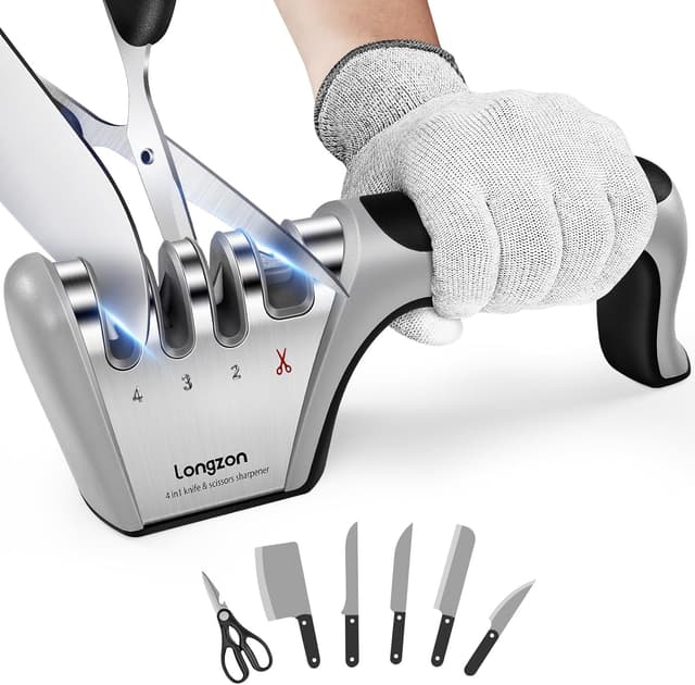 Imagen de Longzon 4-in-1 Knife Sharpener 🔪 en OfertitasTOP