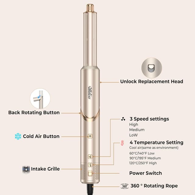 Thumbnail 6 de UKLISS Hairstyler 8‑in‑1 Set Haartrockner mit 110.000 U/min 💇♀