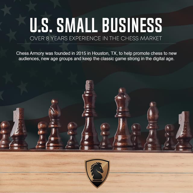 Thumbnail 6 de Chess Armory Magnetic 9.5-Inch Travel Chess Set with Folding Board, Storage Box & 2 Extra Queens