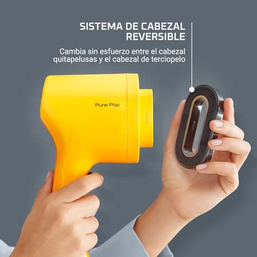 Detalle 2 de Rowenta Pure Pop DR2026: cepillo de vapor de 1300 W con cabezal reversible para planchar y quitar pelusas