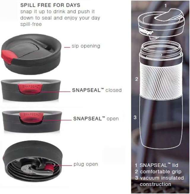 Thumbnail 6 de Contigo Byron Snapseal Vaso Térmico Antigoteo Acero Inoxidable