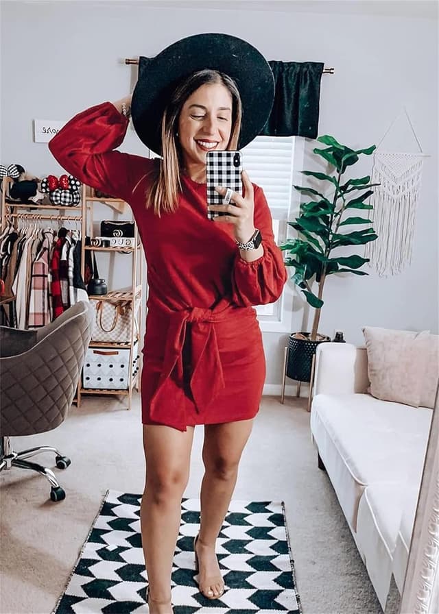 Detalle 1 de PRETTYGARDEN Spring Lantern Sleeve Dress 2026