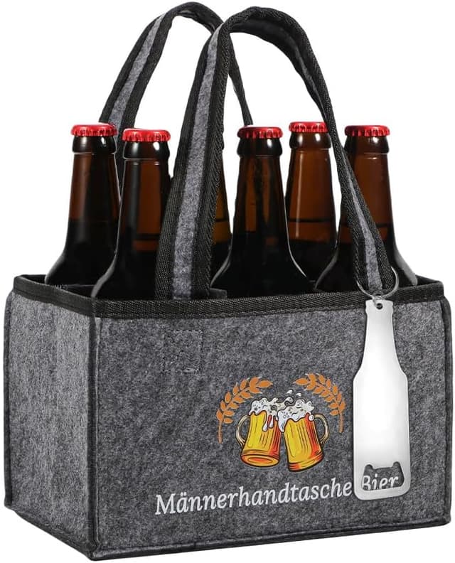 Detalle de 6-Flaschenträger mit Flaschenöffner für Bier – praktische Männerhandtasche von Senken