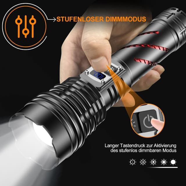 Thumbnail 3 de Relybo GT221 LED Taschenlampe 1000000 Lumen