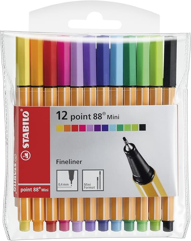 Imagen de STABILO Point 88 Mini - Estuche 12 Colores para Dibujo ✏️ en OfertitasTOP