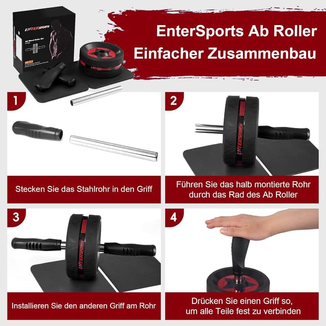 Thumbnail 5 de EnterSports Bauchroller Bauchmuskeltrainer 272 kg Tragfähigkeit