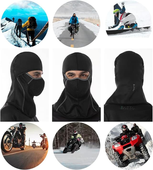 Detalle 2 de ROTTO ROTTO Balaclava Face Mask for Motorcycle & Winter Cycling