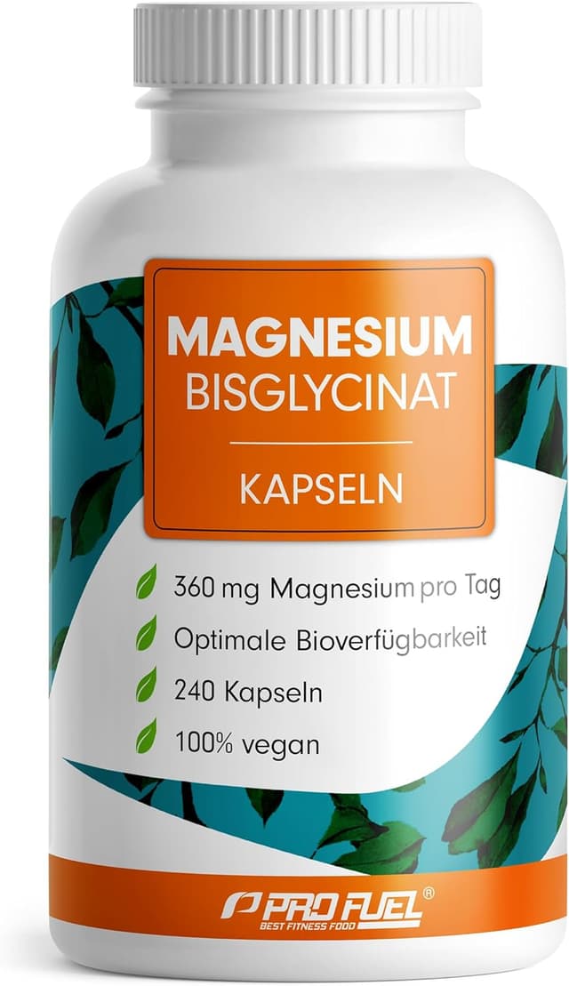 Detalle de Magnesium Bisglycinat Kapseln 240× — 360 mg Tagesdosis 💊