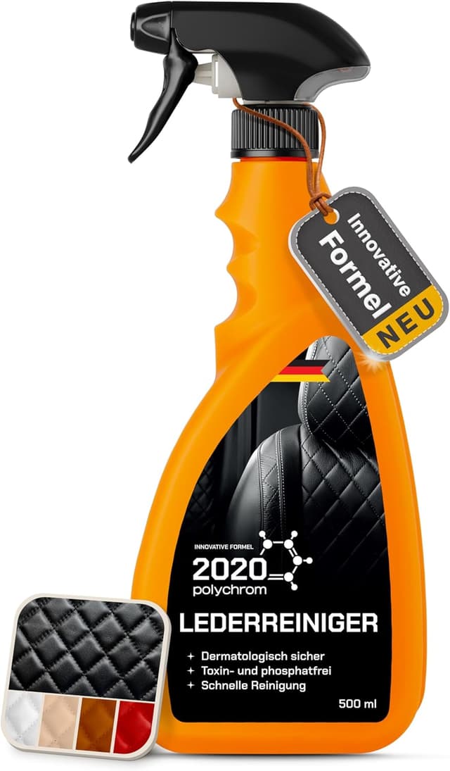 Detalle de 2020 Polychrom Lederreiniger 500 ml – materialschonende Reinigung für Lederoberflächen