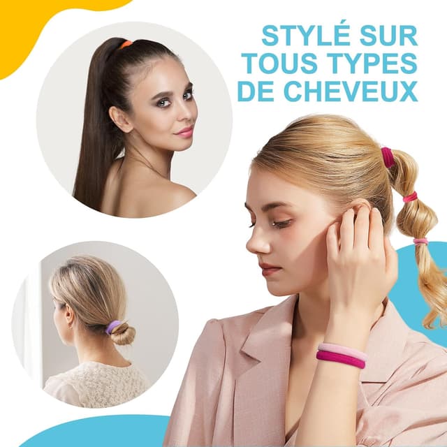 Detalle 1 de HOYOLS élastiques cheveux, lot de 100