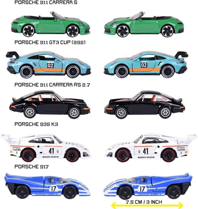 Thumbnail 2 de Majorette Porsche 5 Pieces Giftpack 8502105002S06, set di 5 modellini in metallo die-cast