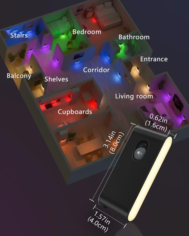 Detalle 2 de WILLED RGB & Warmweiß Nachtlicht 500mAh