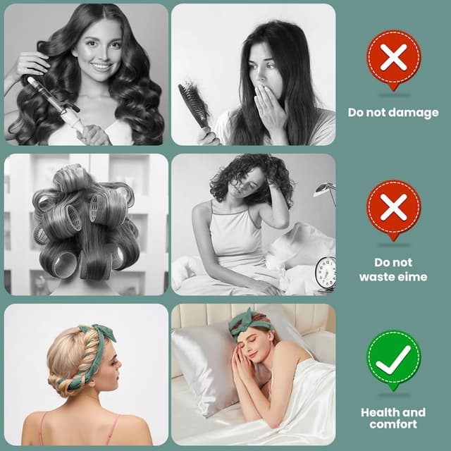 Detalle 2 de BUTBU bigodini senza calore 5 kit verde