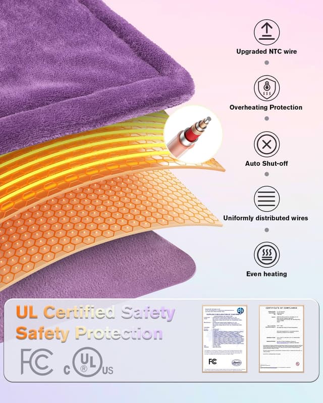 Thumbnail 5 de Heating Pad Large 24"x33" 6 Heat Levels