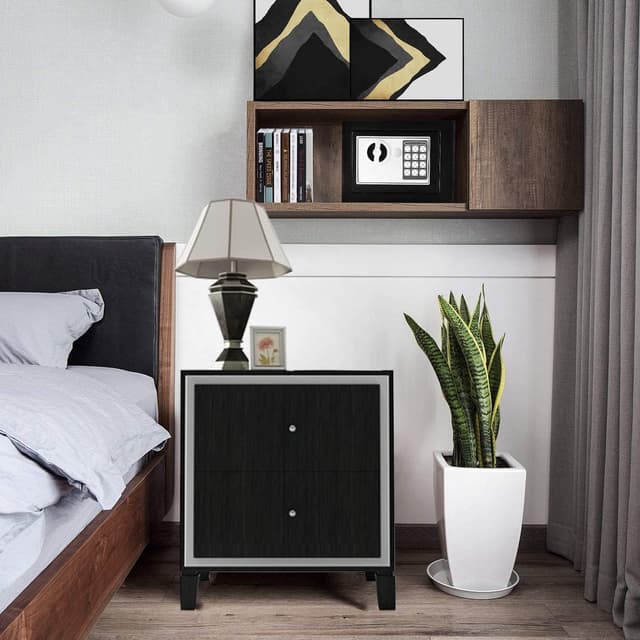 Detalle 2 de 6,6L Tresor Tresor Für Zuhause – elektronischer Safes mit 2 Schlüsseln, feuerfest & wasserdicht