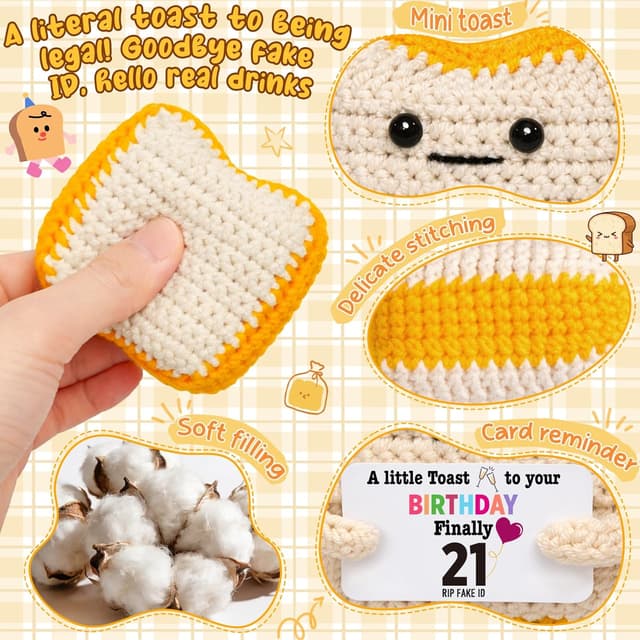 Thumbnail 2 de Ovrrcame Finally 21" Crochet Toast Keepsake 21