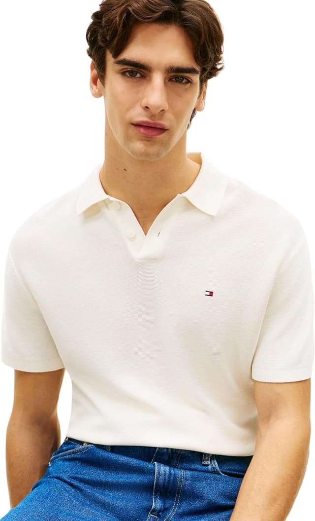 Detalle de Tommy Hilfiger Cool Touch Structure SS Polo uomo (pacco da 1)