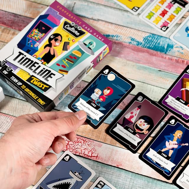 Detalle de Zygomatic Timeline Twist: Pop Culture card game (Ages 8+, 2–6 players, ~20 minutes)