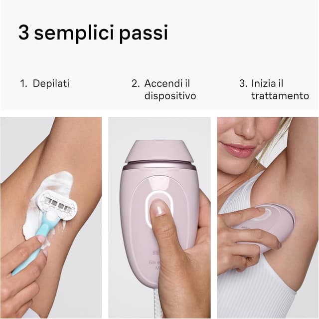 Detalle de Braun Silk·Expert Mini Smart PL1112 – epilatore a luce pulsata per donna, depilazione e riduzione dei peli a casa
