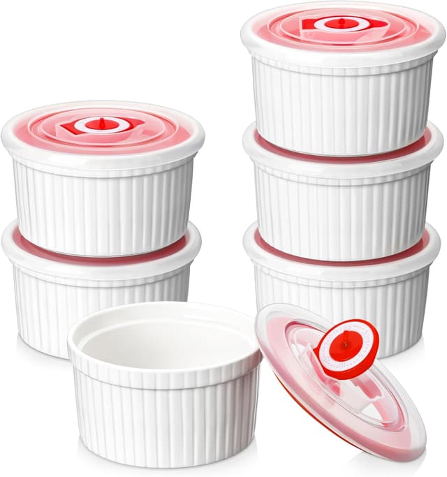 Detalle de MALACASA ramequines porcelana 8 oz tapas