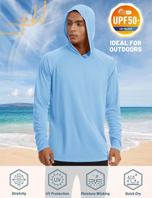 Detalle de TACVASEN Felpa UV uomo UPF 50+