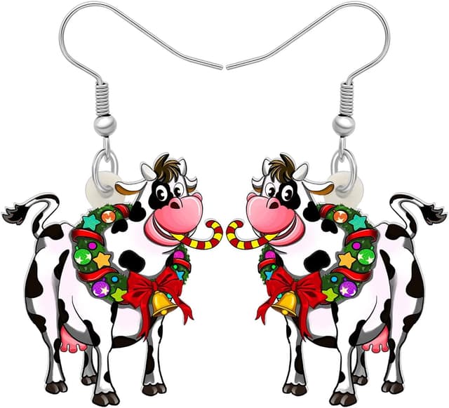 Detalle de LONYOO pendientes vaca acrílico 31x26 mm