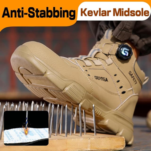 Thumbnail 3 de GUSAYEX Work Boots: Comfortable Steel Toe Cap Boots for Men & Women