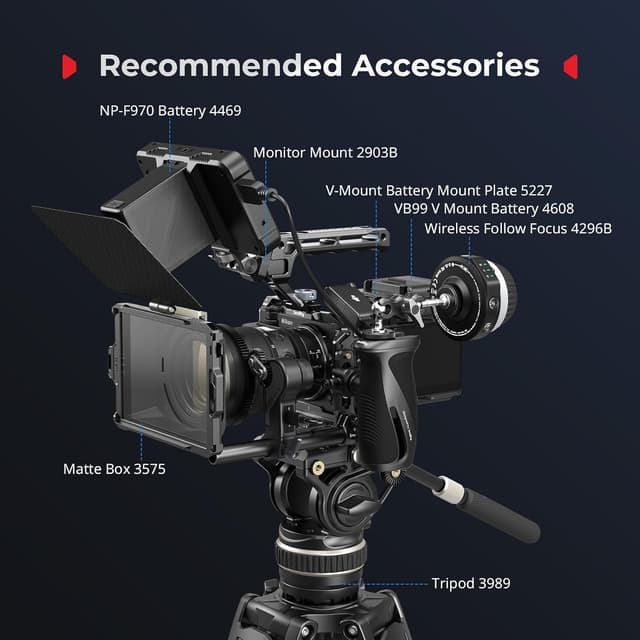 Thumbnail 6 de SmallRig Kit Cage pour Nikon ZR 5647 : cage complète avec grip silicone, poignée supérieure ARRI et plaque Arca