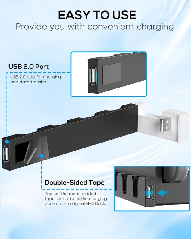 Detalle 2 de FYOUNG Ladestation für Joy-Con 4er