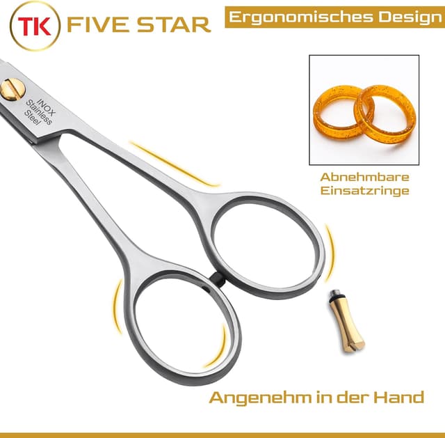 Detalle de TK Five Star Mercury Friseurschere 6 Zoll