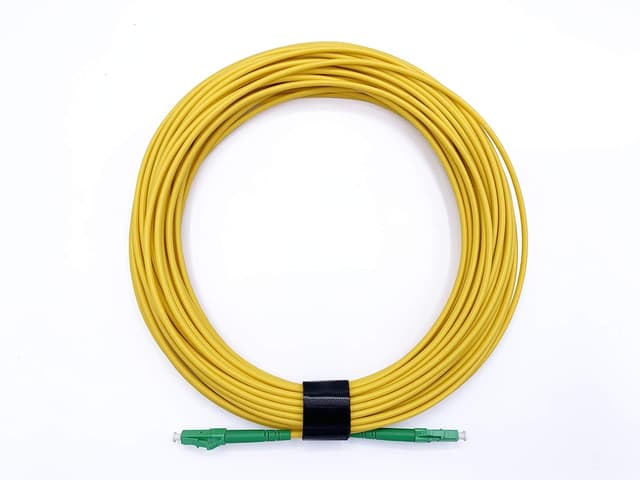 Detalle 2 de Elfcam 20 m LWL-Glasfaserkabel LC/APC auf LC/APC, Simplex 9/125 µm (OS2), LSZH gelb – kompatibel mit Telekom