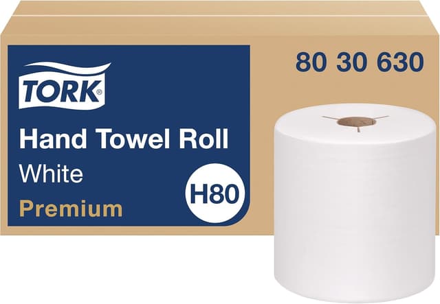Detalle de Tork Roll Hand Towel White H80 Premium (8030630), 6 rolls