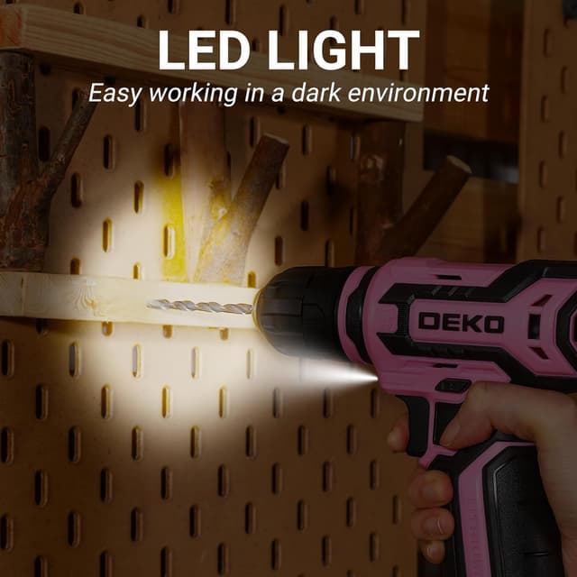 Detalle de DEKOPRO 12V cordless drill with 3/8-inch chuck