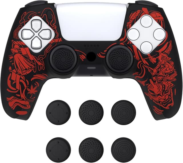 Detalle de playvital Pure Series PS5 controller grip cover, 6 grips