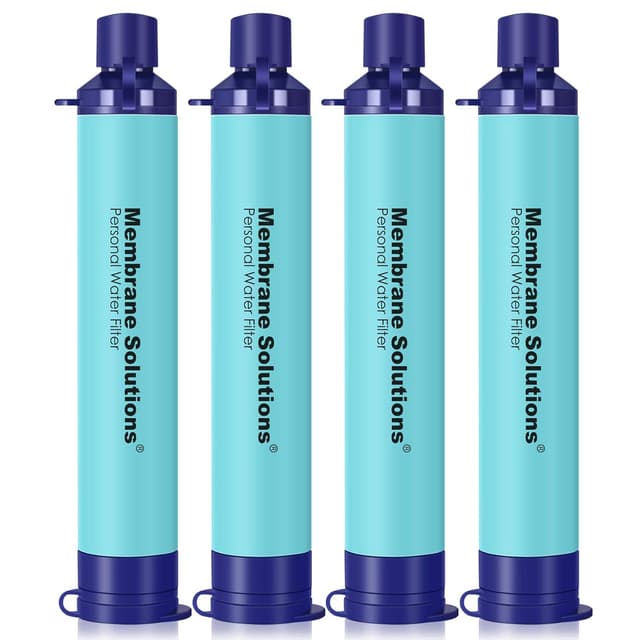 Detalle de Membrane Solutions Outdoor-Wasserfilter (4er-Pack) für bis zu 5.000 Liter – 0,1 µm, BPA-frei
