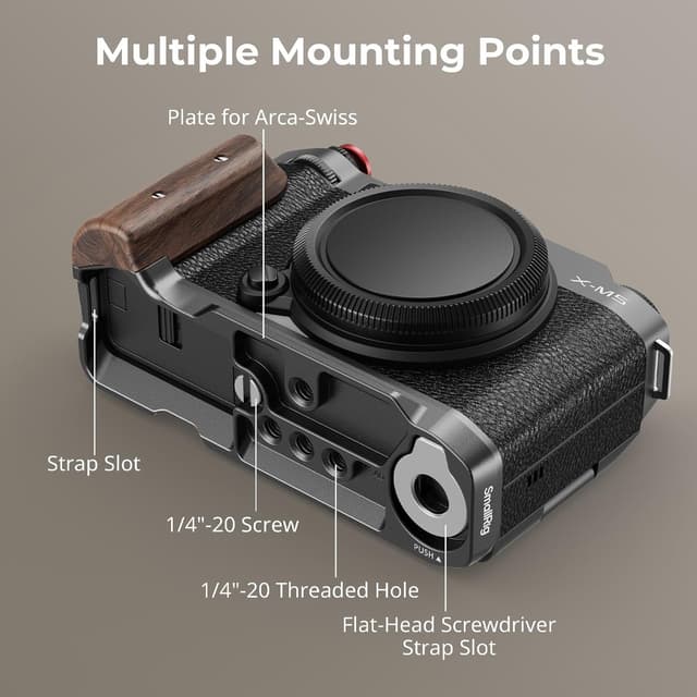 Detalle 2 de SmallRig X-M5 Holzhandgriff 46 g für Arca