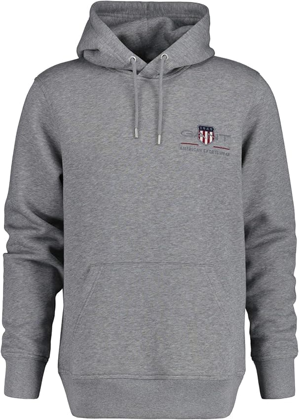 Imagen de GANT Reg Shield Sudadera con capucha XXS gris en OfertitasTOP