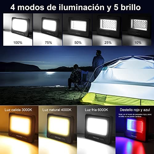 Detalle 2 de MEIKEE Foco LED Recargable 1000 lúmenes