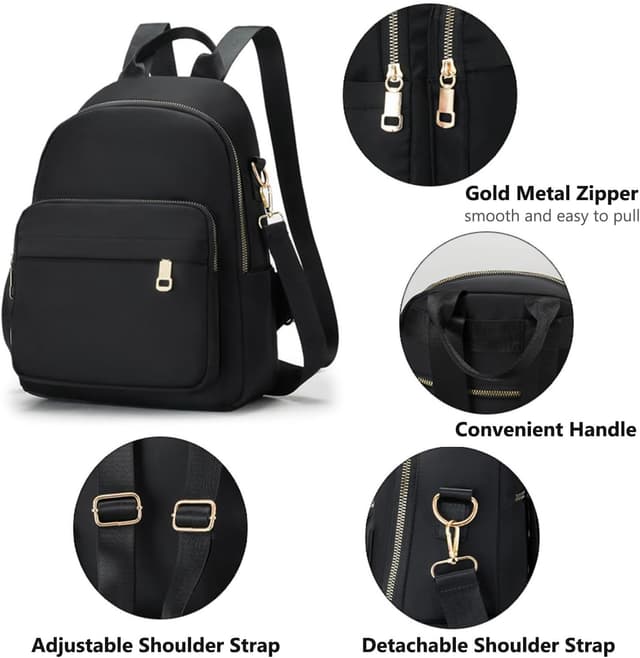 Detalle de Veyarien Mini Backpack Rucksack for Women (lightweight, waterproof) – small daypack