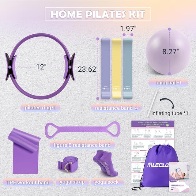 Thumbnail 6 de PALECLOUDS Pilates Starter Kit 12 inch ring