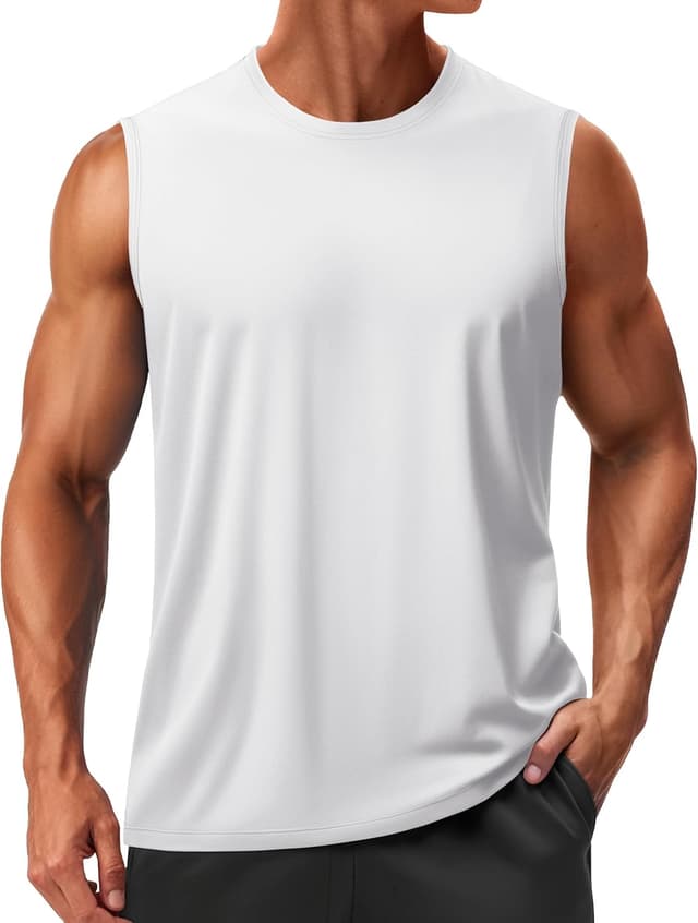Detalle de TACVASEN Tanktop Herren Sport UPF 50+ UV-Shirt (ohne Ärmel) – schnelltrocknend, atmungsaktiv
