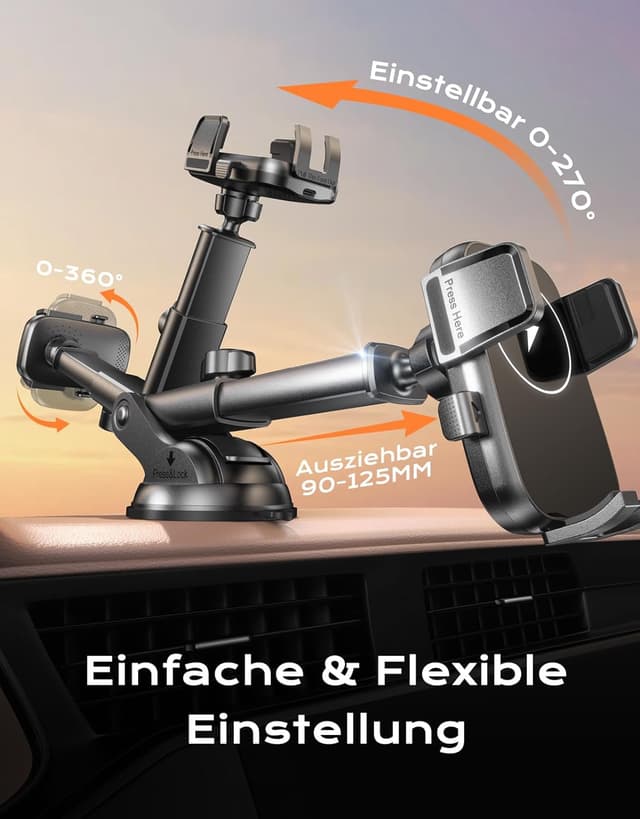 Detalle 1 de Mohard 15W Schnellladen Handyhalterung Auto